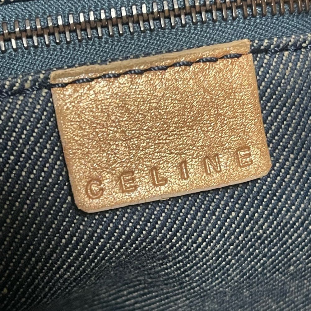 Celine Macadam Denim Bag with Leather Trim & Chain – Authentic - Picture 10 of 10